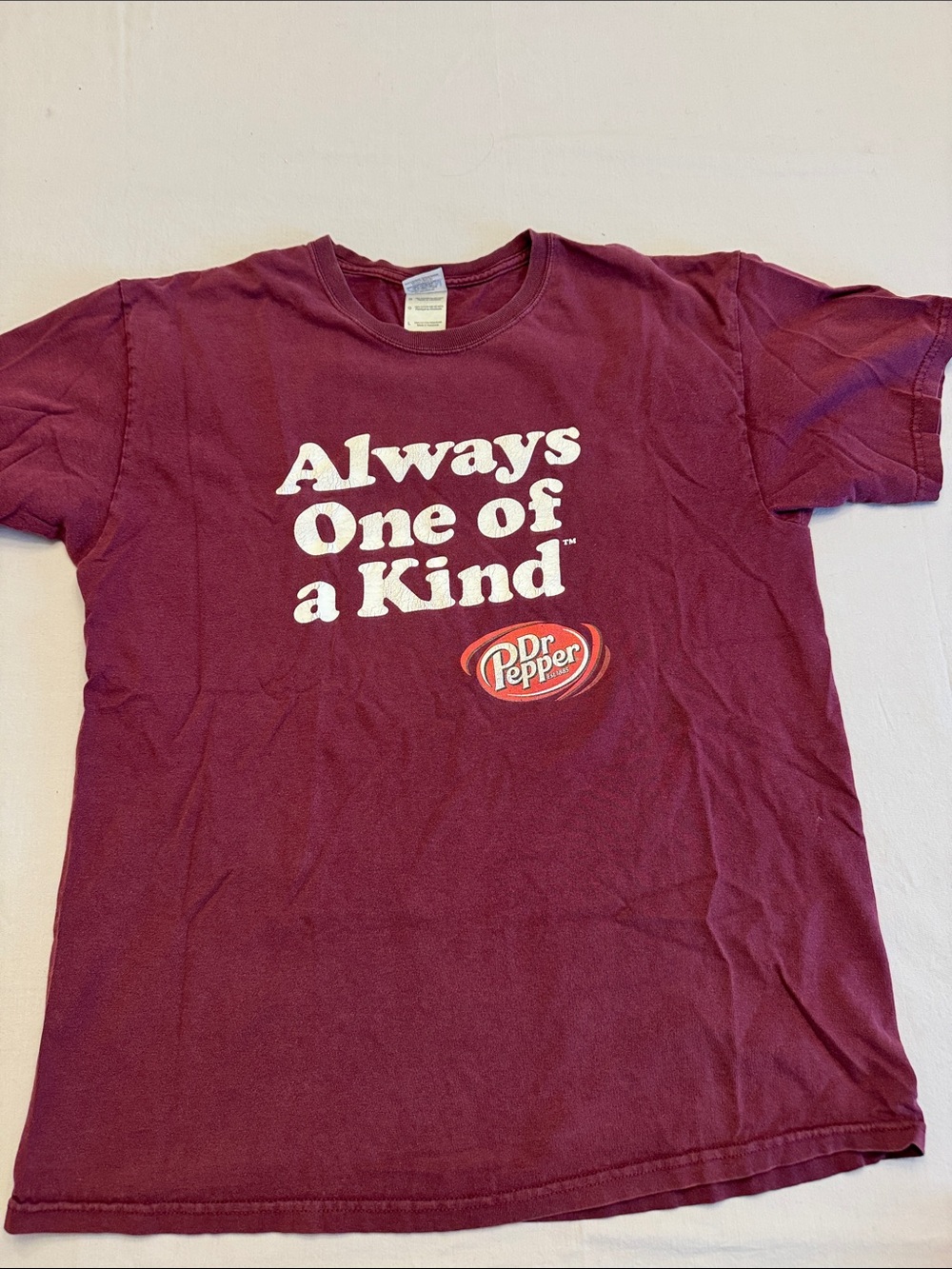 Mens Dr Pepper ‘Always One of a Kind' Maroon Graphic Tee